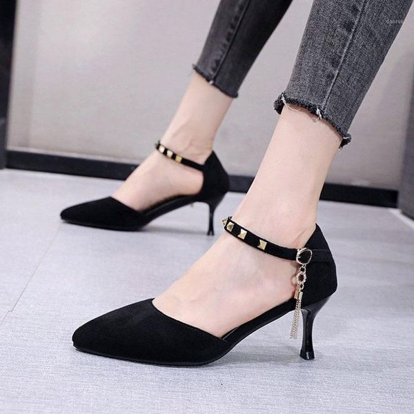 dress shoes crystal rings fringe studs sandales women solid flock pointed toe sandalias buckle belt stiletto high heels d'orsay sandals, Black
dress shoes crystal rings fringe studs sandales women solid flock pointed toe sandalias buckle belt stiletto high heels d'orsay sandals, Black