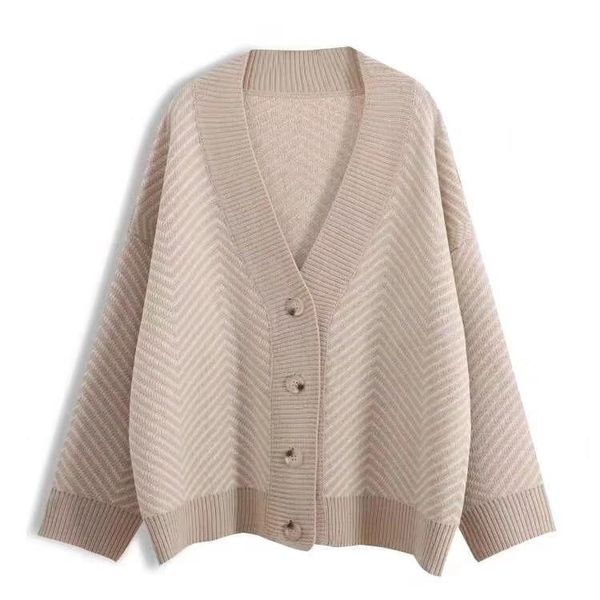 2021 new autumn and winter striped new korean v-neck long-sleeved knitted cardigan jacket female 7c0p, White;black
2021 new autumn and winter striped new korean v-neck long-sleeved knitted cardigan jacket female 7c0p, White;black
