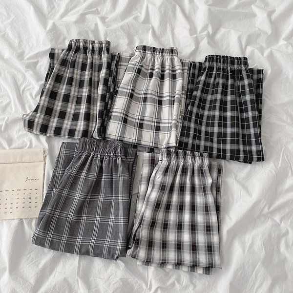 women's pants & capris casual plaid women autumn high waist loose wide leg ankle length female trouser quality, Black;white
women's pants & capris casual plaid women autumn high waist loose wide leg ankle length female trouser quality, Black;white