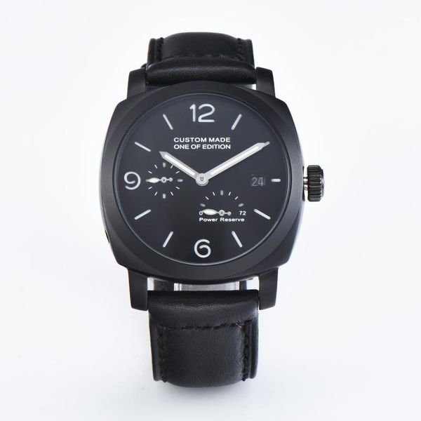 bomax marina 44m new black case with leather strap luxury date light automatic movement men's watch p70-11, Slivery;brown
bomax marina 44m new black case with leather strap luxury date light automatic movement men's watch p70-11, Slivery;brown