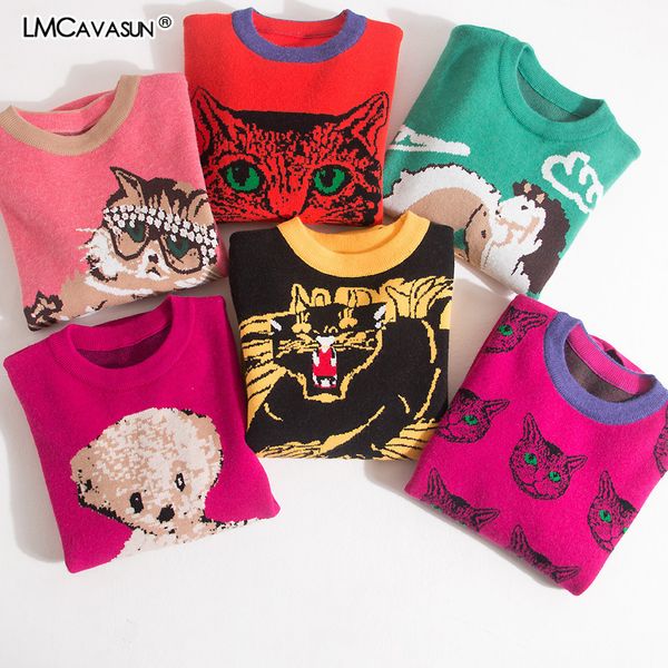 lmcavasun designer cat print knitted sweaters pullovers women autumn winter long sleeve harajuku sweet jumper c1123, White;black
lmcavasun designer cat print knitted sweaters pullovers women autumn winter long sleeve harajuku sweet jumper c1123, White;black