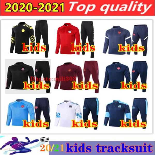 20 21 real madrid kids soccer jacket tracksuit 2020 2021 olympique de marseille france ajax kids football training suit chandal jogging, Black;white
20 21 real madrid kids soccer jacket tracksuit 2020 2021 olympique de marseille france ajax kids football training suit chandal jogging, Black;white
