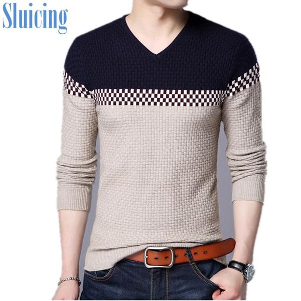 sluicing autumn and winter new men's knitted sweater fashion casual slim-fit korean fashion v-neck pullover bottoming shirt, White;black
sluicing autumn and winter new men's knitted sweater fashion casual slim-fit korean fashion v-neck pullover bottoming shirt, White;black