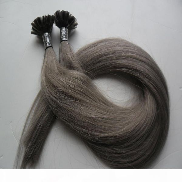 gray straight remy human fusion keratin hair 100g nail u tip pre bonded capsules hair extension, Black
gray straight remy human fusion keratin hair 100g nail u tip pre bonded capsules hair extension, Black