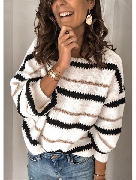 new women autumn long sleeve sweater loose fashion patchwork o neck sweater winter pullover s 2xl female jumper, White;black
new women autumn long sleeve sweater loose fashion patchwork o neck sweater winter pullover s 2xl female jumper, White;black