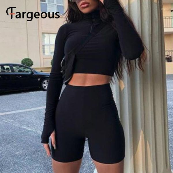 fargeous silm zipper lapel women short set casual long sleeve solid sports style suit spring autumn fashion sportswear 20201, White
fargeous silm zipper lapel women short set casual long sleeve solid sports style suit spring autumn fashion sportswear 20201, White