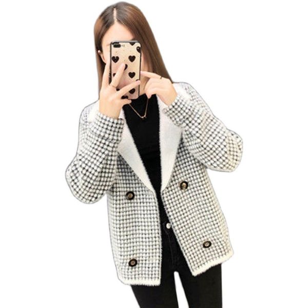 2020 nova grossa de malha cardigan xadrez temperamento estilo coreano pequena fragrncia senhoras camisola jaqueta, White;black
2020 nova grossa de malha cardigan xadrez temperamento estilo coreano pequena fragrncia senhoras camisola jaqueta, White;black