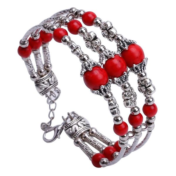 charm bracelets 1pcs the three layers of hoard tibetan silver bracelet jewelry gifts can be adjusted, Golden;silver
charm bracelets 1pcs the three layers of hoard tibetan silver bracelet jewelry gifts can be adjusted, Golden;silver