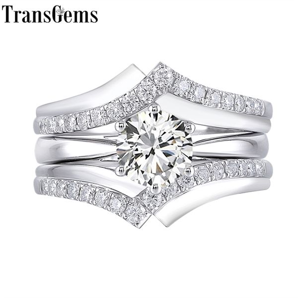 transgems 10k white gold main 1ct 6.5mm f color moissantie diamond engagement ring set for women wedding interlocking 2 piece y200620, Slivery;golden
transgems 10k white gold main 1ct 6.5mm f color moissantie diamond engagement ring set for women wedding interlocking 2 piece y200620, Slivery;golden