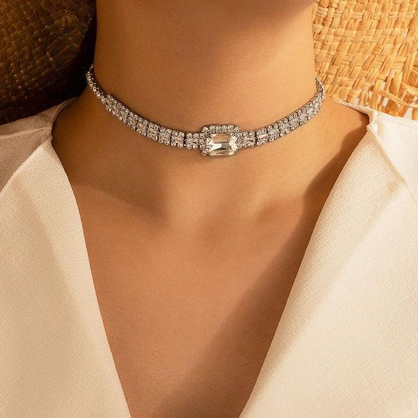 chokers fashion luxury rhinestone crystal chains choker necklace for women vintage geometric clavicle jewelry christmas gift, Golden;silver
chokers fashion luxury rhinestone crystal chains choker necklace for women vintage geometric clavicle jewelry christmas gift, Golden;silver