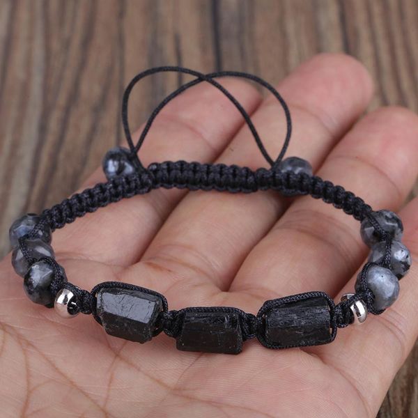 natural rough black tourmaline healing stone bead chunky labradorite nylon rope adjustable weave bracelet woman man
natural rough black tourmaline healing stone bead chunky labradorite nylon rope adjustable weave bracelet woman man