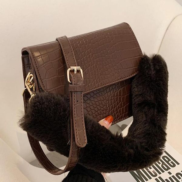 shoulder bags crocodile pattern plush tote bag 2021 fashion quality pu leather women's designer handbag vintage messenger
shoulder bags crocodile pattern plush tote bag 2021 fashion quality pu leather women's designer handbag vintage messenger