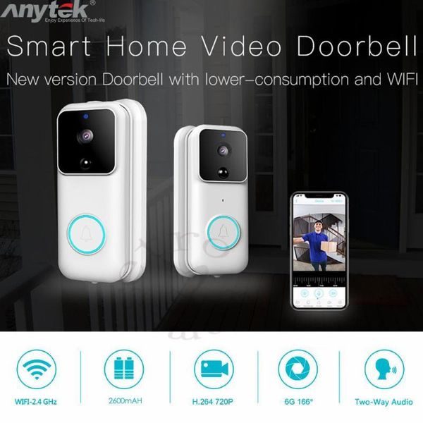 anytek b60 hd 1080p wifi doorbell smart video door bell visual intercom ip door bell cloud storage wireless security camera
anytek b60 hd 1080p wifi doorbell smart video door bell visual intercom ip door bell cloud storage wireless security camera
