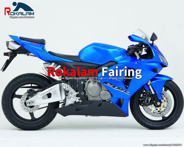 for honda cbr600rr f5 2005 2006 05 06 cbr 600rr full bodywork abs fairing kit blue (injection molding