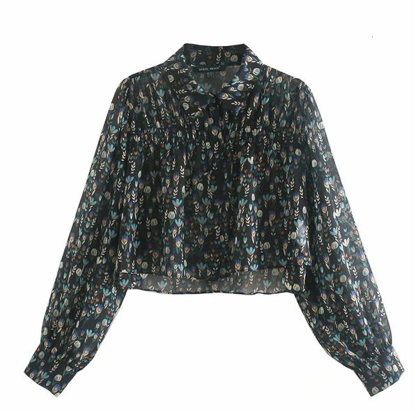 2021 new blouse women black chiffon printed crop woman vintage lapel collar long puff sleeve ladies casual button up shirt yjit, White
2021 new blouse women black chiffon printed crop woman vintage lapel collar long puff sleeve ladies casual button up shirt yjit, White