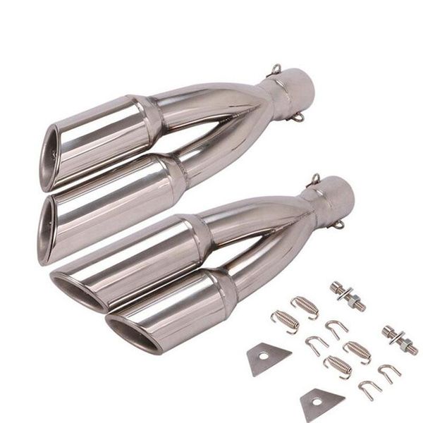 motorcycle exhaust system left and right side double hole muffler with db killer ecsape moto
motorcycle exhaust system left and right side double hole muffler with db killer ecsape moto