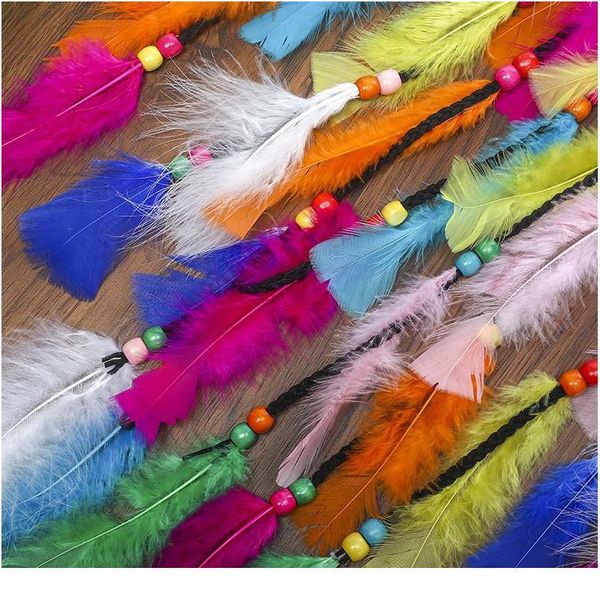 haimeikang women's hair with hand-woven style bohemian hair colorful feather headband clothing accessories haimeikang qylsdt 
haimeikang women's hair with hand-woven style bohemian hair colorful feather headband clothing accessories haimeikang qylsdt