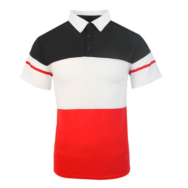 summer mens short-sleeved fashion dual-color patchwork ribbon design casual mens short-sleeved polo shirt, White;black
summer mens short-sleeved fashion dual-color patchwork ribbon design casual mens short-sleeved polo shirt, White;black