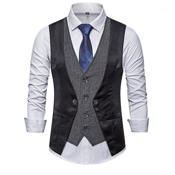 suit vest jacket waistcoat fake two-pieces v neck casual party men's patchwork vest1, Black;white
suit vest jacket waistcoat fake two-pieces v neck casual party men's patchwork vest1, Black;white