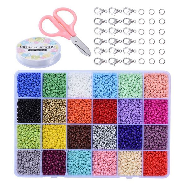 24 grids mixed color glass rice bead belt tool set cross stitch beads beading material handmade diy jewelry accessories, used for bracelets,, Silver
24 grids mixed color glass rice bead belt tool set cross stitch beads beading material handmade diy jewelry accessories, used for bracelets,, Silver