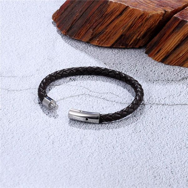 mkendn new men braided leather bracelet simple black stainless steel button neutral accessories magnetic clasp fashion bangles sqcflh
mkendn new men braided leather bracelet simple black stainless steel button neutral accessories magnetic clasp fashion bangles sqcflh