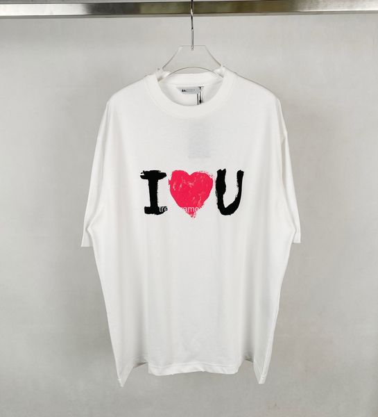 women's t-shirt correct version family b love t-shirt female i you letter short sleeve male loose couple trend, White
women's t-shirt correct version family b love t-shirt female i you letter short sleeve male loose couple trend, White