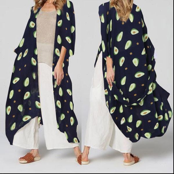 s 5xl celmia vintage long kimono cardigan women avocado print blouses summer beach cover up shirts loose blusas plus size, White
s 5xl celmia vintage long kimono cardigan women avocado print blouses summer beach cover up shirts loose blusas plus size, White