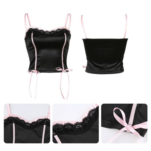 camisoles & tanks women spaghetti strap ruffles crop backless elastic pleated camis vest e15f, Black;white
camisoles & tanks women spaghetti strap ruffles crop backless elastic pleated camis vest e15f, Black;white