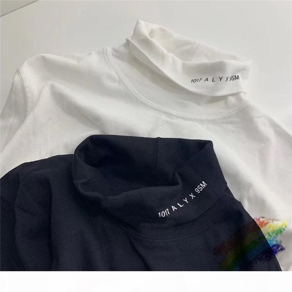 turtleneck t-shirts women men 1 long sleeve black white t shirts tee, White;black