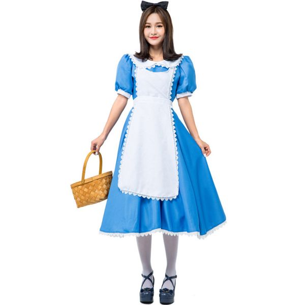 s-xxl wonderland blue alice cosplay stage fat man's halloween costume, Black;gray
s-xxl wonderland blue alice cosplay stage fat man's halloween costume, Black;gray