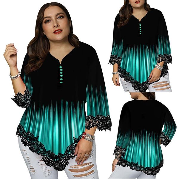 5xl plus size t-shirt for women lace 3/4 sleeve summer women's tee 2020 large size clothing female ropa mujer gradient d30, White
5xl plus size t-shirt for women lace 3/4 sleeve summer women's tee 2020 large size clothing female ropa mujer gradient d30, White