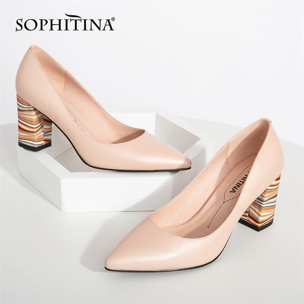 sophitina spring autumn women new pumps pointed toe square heel high solid fashionable ladies shoes patent leather pumps lj201112, Black
sophitina spring autumn women new pumps pointed toe square heel high solid fashionable ladies shoes patent leather pumps lj201112, Black