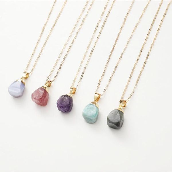 pendant necklaces reiki healing mineral raw nuggets natural quartz small rose crystal labradorite prehnites amethysts, Silver
pendant necklaces reiki healing mineral raw nuggets natural quartz small rose crystal labradorite prehnites amethysts, Silver