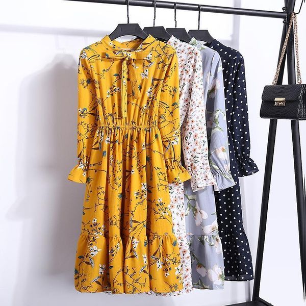 chiffon high elastic waist party dress bow a-line women full sleeve flower print floral bohemian dress female vestido plus size, Black;gray
chiffon high elastic waist party dress bow a-line women full sleeve flower print floral bohemian dress female vestido plus size, Black;gray