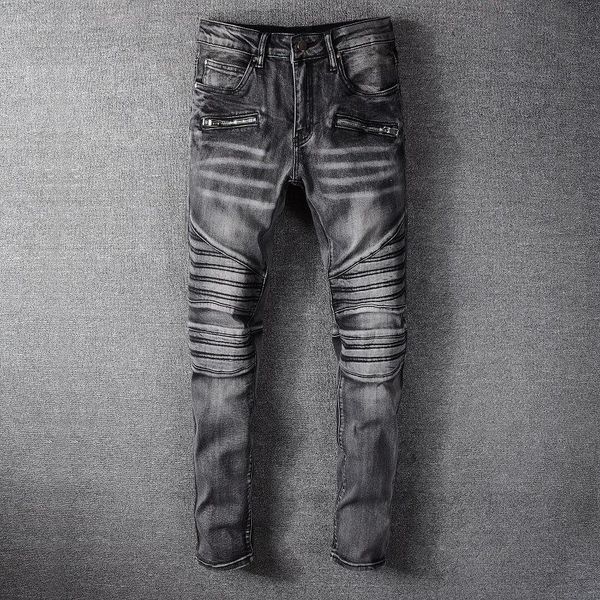 men's grey slim fit jeans motorcycle pants hip hop jean men bootcut jeans for men streetwear stretch denim pencil pants trousers, Blue
men's grey slim fit jeans motorcycle pants hip hop jean men bootcut jeans for men streetwear stretch denim pencil pants trousers, Blue