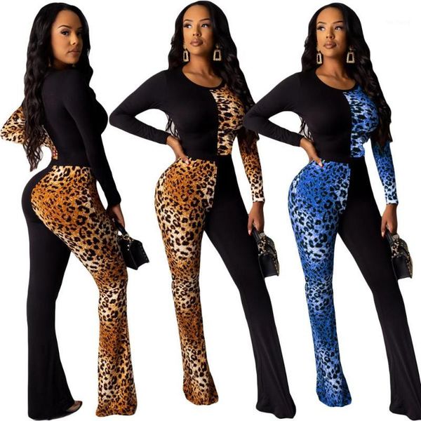 bkld rompers womens jumpsuit 2019 autumn fashion leopard print clubwear new patchwork long sleeve flare pants jumpsuits women1, Black;white
bkld rompers womens jumpsuit 2019 autumn fashion leopard print clubwear new patchwork long sleeve flare pants jumpsuits women1, Black;white