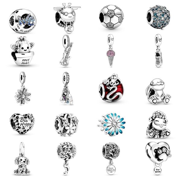 925 sterling silver luxury lady rose gold zircon jewelry ice cream clover football animal pendant beads fit pandora bracelet necklace diy, Black
925 sterling silver luxury lady rose gold zircon jewelry ice cream clover football animal pendant beads fit pandora bracelet necklace diy, Black