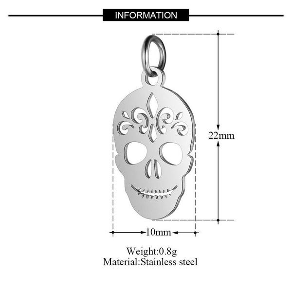 rose gold 5pcs lot stainless steel skull pendant charms with hook for diy necklace findings crafts halloween jewelry making wmtwft, Bronze;silver
rose gold 5pcs lot stainless steel skull pendant charms with hook for diy necklace findings crafts halloween jewelry making wmtwft, Bronze;silver