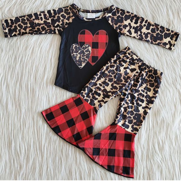 2021 fashion girls clothing valentines outfits long sleeve shirt leopard bell bottom boutique outfits toddler baby girl clothing wholesale, White
2021 fashion girls clothing valentines outfits long sleeve shirt leopard bell bottom boutique outfits toddler baby girl clothing wholesale, White
