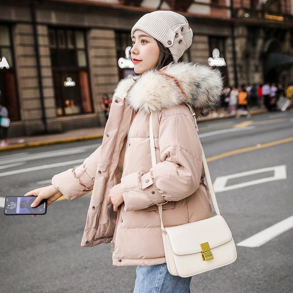 fashion women short hooded parka jacket solid casual fur collar winter coat, Black
fashion women short hooded parka jacket solid casual fur collar winter coat, Black