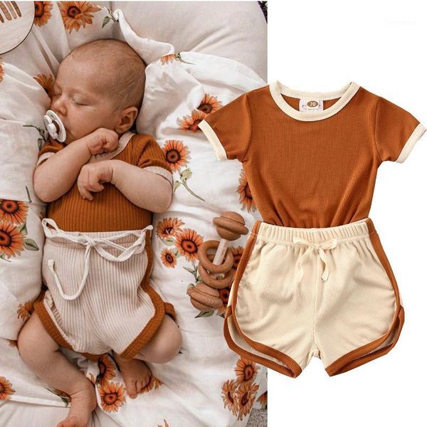 2pcs toddler baby summer boys girls clothes short sleeve t shirt+shorts ribbed knitted outfits kids clothing for girls sets1, White
2pcs toddler baby summer boys girls clothes short sleeve t shirt+shorts ribbed knitted outfits kids clothing for girls sets1, White