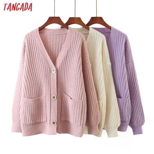 tangada women warm thick solid cardigan vintage jumper lady fashion oversized knitted cardigan coat qw317 y200915, White;black
tangada women warm thick solid cardigan vintage jumper lady fashion oversized knitted cardigan coat qw317 y200915, White;black