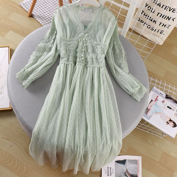 2021 new new yarn long gentle super fairy sweet net red two-piece suspender v-neck dress irz4, Black;gray
2021 new new yarn long gentle super fairy sweet net red two-piece suspender v-neck dress irz4, Black;gray