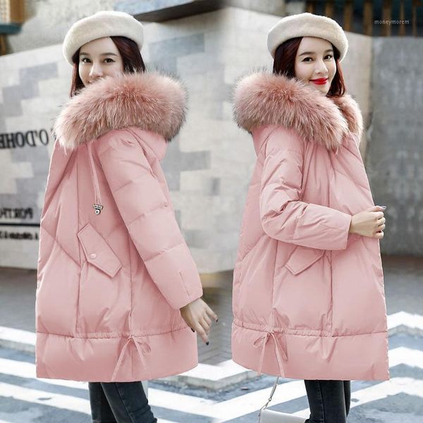 2020 new fashion winter jacket women big fur hooded thick down cotton parkas x-long female coat loose warm winter outwear y1411, Black
2020 new fashion winter jacket women big fur hooded thick down cotton parkas x-long female coat loose warm winter outwear y1411, Black