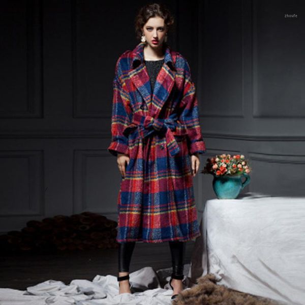 new uk high fashion runway 2019 fall winter women oversized casual wool plaid loose maxi long red coat female outerwear yl3251, Black
new uk high fashion runway 2019 fall winter women oversized casual wool plaid loose maxi long red coat female outerwear yl3251, Black