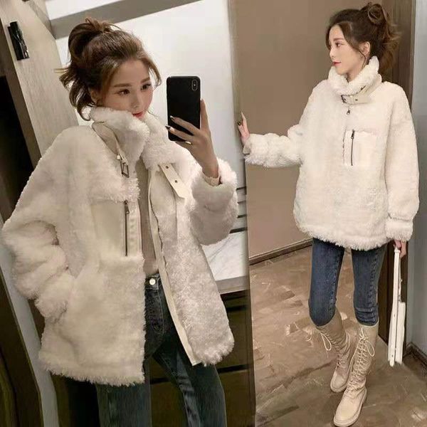 the new autumnwinter 2020 korean version of lamb wool hoodie fur integrated coat ss35, Black
the new autumnwinter 2020 korean version of lamb wool hoodie fur integrated coat ss35, Black