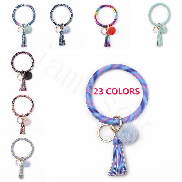 23 colors tassels bracelets with plush ball leather wrap key ring keychain wristband sunflower drip oil circle bangle chains wristlet db320, Silver
23 colors tassels bracelets with plush ball leather wrap key ring keychain wristband sunflower drip oil circle bangle chains wristlet db320, Silver