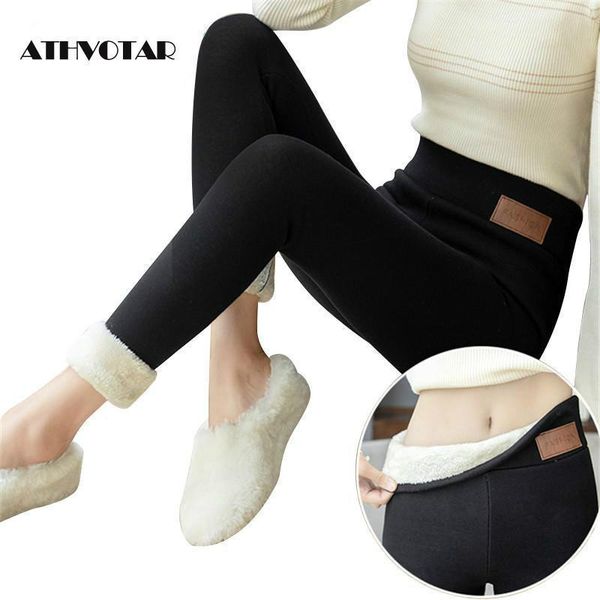 athvotar winter women leggings thick warm high waist stretch leggins women plus velvet lambskin cashmer skinny slim leging lj201104, Black
athvotar winter women leggings thick warm high waist stretch leggins women plus velvet lambskin cashmer skinny slim leging lj201104, Black