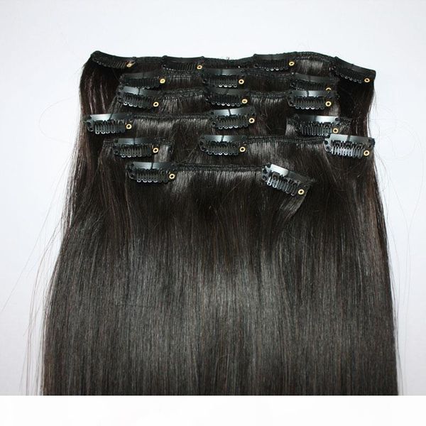 new fashional style brazilian straight wave hair weft clip in human hair extensions unprocessed 7pcs set 10pcs set option, Black
new fashional style brazilian straight wave hair weft clip in human hair extensions unprocessed 7pcs set 10pcs set option, Black