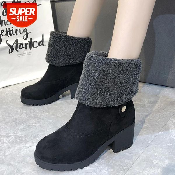 lucyever faux suede short plush warm snow boots women 2020 slip on high heels mid calf boots woman platform winter shoes ladies #bo23, Black
lucyever faux suede short plush warm snow boots women 2020 slip on high heels mid calf boots woman platform winter shoes ladies #bo23, Black